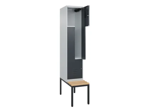 Z-garderobekast,HxBxD 2120x400x815mm,2vak,vak B 400mm,cil.-slot
