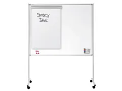 Multiboard mobile XL Met Grijs Prikbord 120x150cm