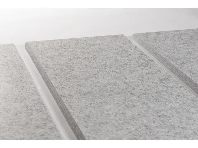 Panneau mural acoustique Feutre PET 30x120cm Gris clair 4pcs