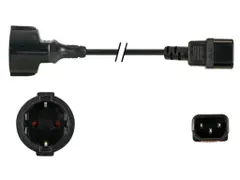 Voedingskabel Zwart L=1.8m