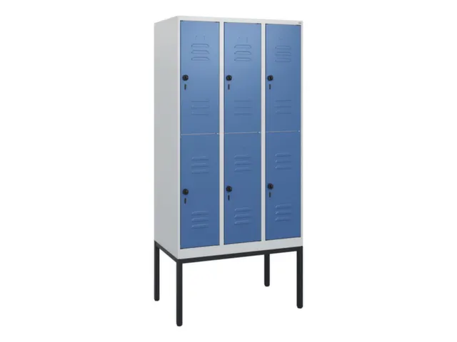 dubbeldekse locker,HxBxD 1950x900x500mm,3x2vak.,vak B 300mm