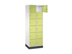 lockerkast,HxBxD 1950x620x500mm,2x6vakken,cil.-slot,sokkel
