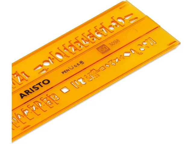 Gabarit Lettres Isonorme Aristo lettres droites 5mm