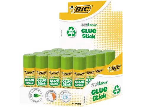 Lijmstift Bic ecolutions 21gr doos à 12+8 gratis