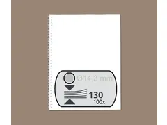 Draadrug GBC 14mm 34-rings A4 zilver 100stuks