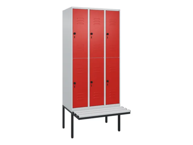 Dubbeldekse dekenkist,HxBxD 2120x900x815mm,3x2vak.,vak B 300mm