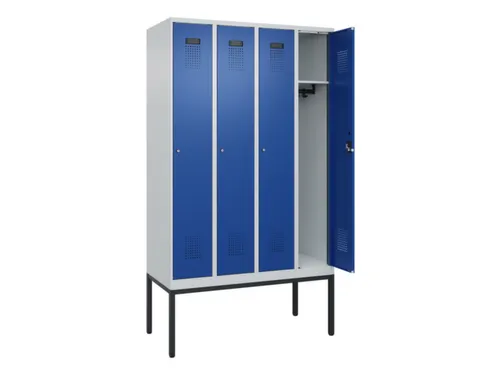 locker,HxBxD 2120x1200x500mm,4vak,vak B 300mm,cil.-slot,voetonderstel