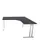 bureau in vrije vorm,HxBxD 740x1600x1600mm,vrije vorm,CC-zwart