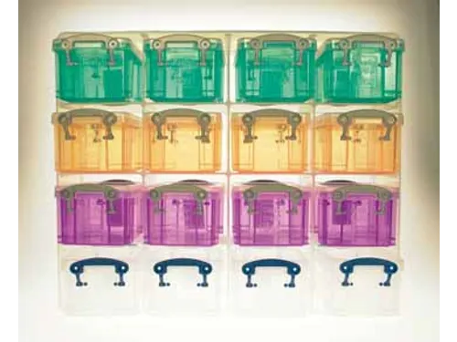 Muurkubus met 16 Boxen 0,3 Liter Transparant