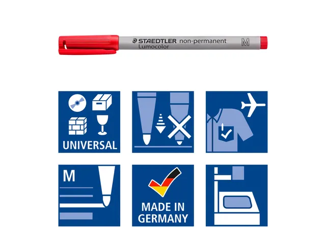 Viltstift Staedtler OHP Lumocolor 315 Non Permanent 1.0mm Assorti 4st