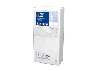 Servetten Tork 477534 Cocktail 2-laags 24x24cm wit 1/4 vouw 200st. - 3