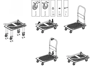 Inklapbare Transportwagen tot 150kg - 6