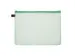 Trousse avec fermeture éclair Foldersys A4 PVC vert transparent