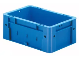 Euronorm Stapelkrat 120x300x200mm 4.1l Wanden/Bodem Gesloten Blauw