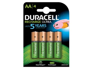 Batterij Oplaadbaar Duracell 4x AA 2500Mah Ultra - 2