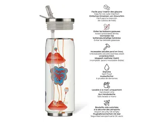 Thermosbeker Les Artistes Paris blik 500ml Chupa Kiss met Rietje - 2