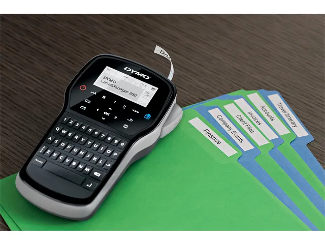 Labelprinter Dymo LabelManager 280 draagbaar qwerty 12mm zwart in koff