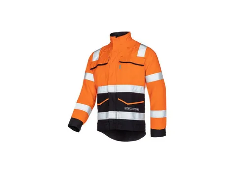 Sioen Orlu jas, fluo oranje/marineblauw, maat 56, per stuk