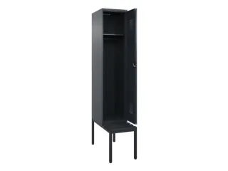 locker met bank,HxBxD 2120x400x815mm,1vak,vak B 400mm,cilinderslot - 1