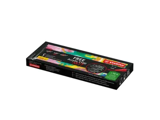 Acrylmarker STABILO Free Acrylic T100 zwart 1-2mm - 4