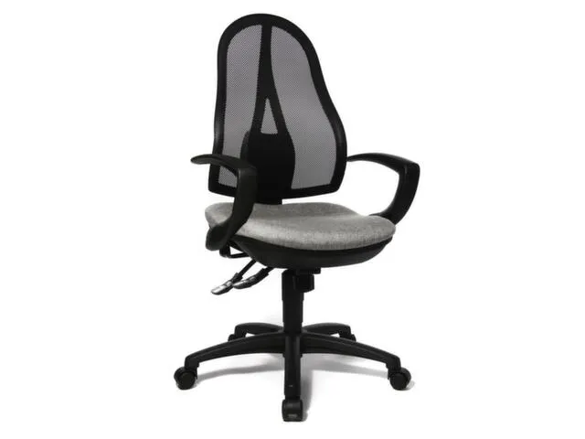 Bureaustoel Zitting Lichtgrijs Netrug Zwart