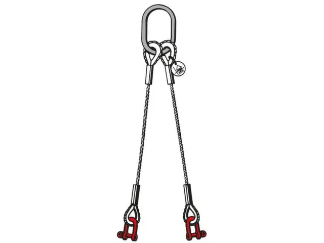 Élingue Multibrins 2Brins Cmu 0-45° 7T Ø Câble 22Mm Longueur Utile