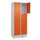 lockerkast,HxBxD 1950x800x500mm,2x3vakken,vak B 400mm,cil.-slot,sokkel