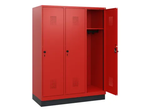 schoollocker,HxBxD 1630x1200x500mm,3vak,vak B 400mm,draaigrendel