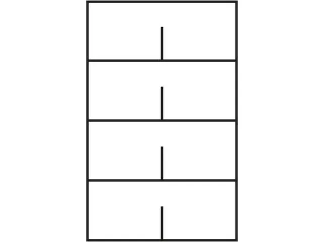 hangmappenkast,HxBxD 1300x800x435mm,4hangmappenframes,twee banen