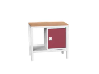 werkbank,HxBxD 930x1000x600mm,multiplexblad,4voeten,uitrusting: 1kast - 1