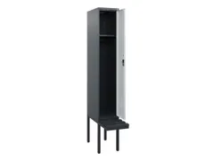 locker met bank,HxBxD 1950x300x815mm,1vak,vak B 300mm,cilinderslot