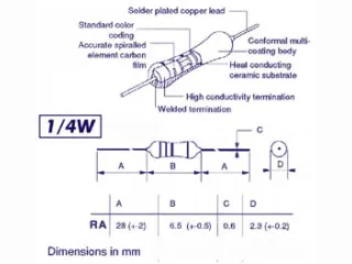 Weerstand 1/4W 220E - 3