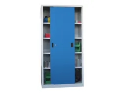schuifdeurkast,HxBxD 1950x1000x600mm,RAL7035,front RAL5012