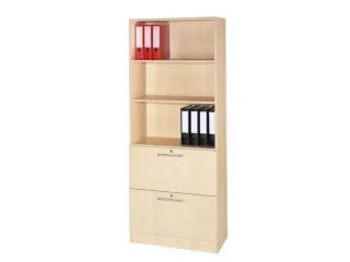 combikast,HxBxD 2004x800x420mm,3ordnerhoogte stelling,2hangmappenframe - 2