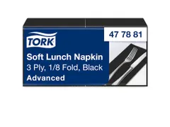 Tork 477881 Soft Lunchservet zwart 3-laags