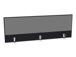 opzetpaneel,v. bureau,aanbouw achter,B 1600mm,CC-zwart,BN8078-grijs