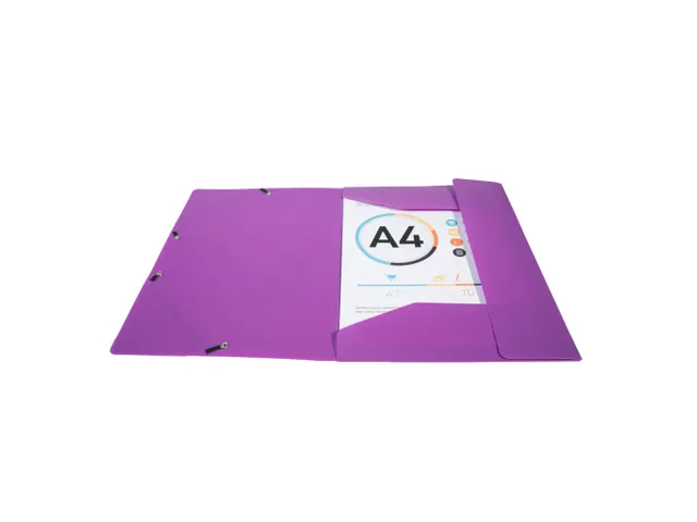 Chemise à élastiques 3 rabats PP OPAK - A4 - Violet