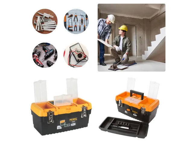 Boîte à outils à fermeture métallique 413x212x186mm