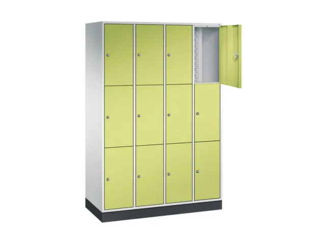 lockerkast,RAL 7035/RDS1108060,HxBxD 1950x1220x500mm,4x3vakken