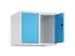 opzetkast,v. locker,2vak.,vak B 300mm,HxBxD 500x600x500mm,vleugeldeur