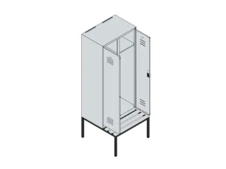 locker voor scheiding van kleding,HxBxD 2120x800x815mm,2vak - 3
