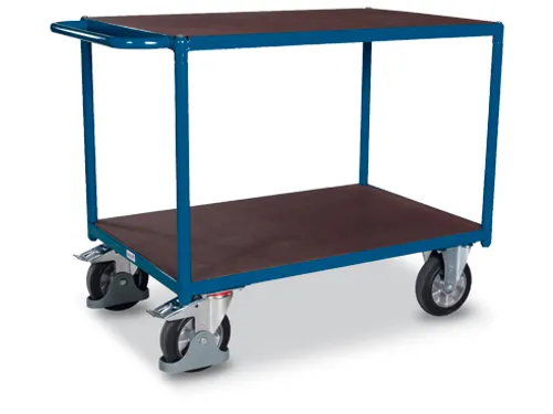 Tafelwagen 1000kg 1200x800mm 2 Etages Ral5010 Waterbestendig