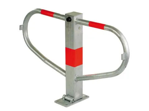 parkeerbeugel,HxBxD 500x750x90mm,staal,grijs,reflectiestrepen rood