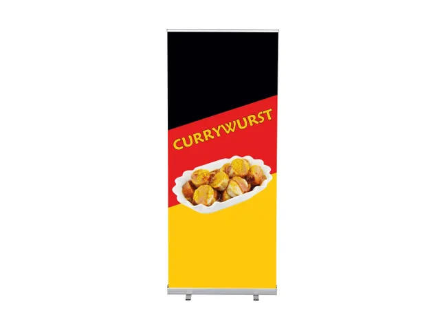 Roll-Banner 85x200 complete set met print "Curryworst"
