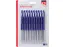 Balpen Quantore Drukknop Blauw medium, Blister 10 stuks
