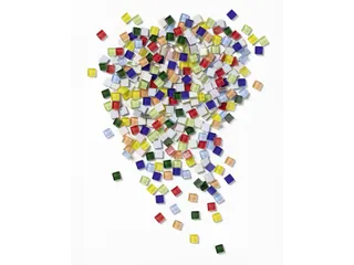 Folia Mozaieksteentjes glas 10x10mm basiskleuren assorti - 3