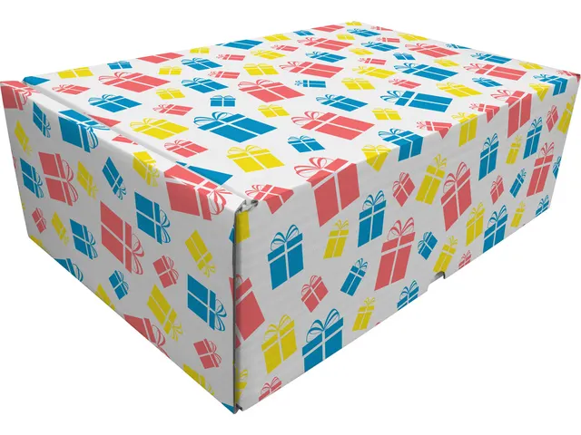 Cadeaupakketdoos Raadhuis 4 305x215x110mm krimp a 5 stuks