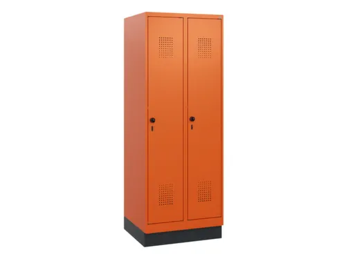 schoollocker,HxBxD 1630x600x500mm,2vak,vak B 300mm,draaigrendel,sokkel