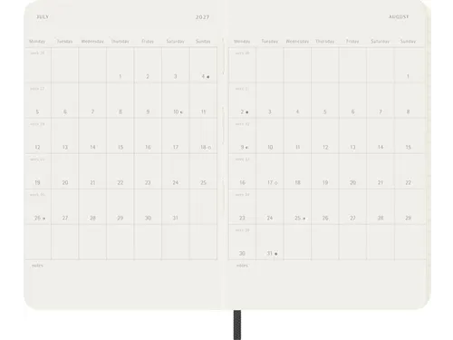 Agenda 2027 Moleskine 12M Planner Weekly 7dag/1pagina pocket sc zwart