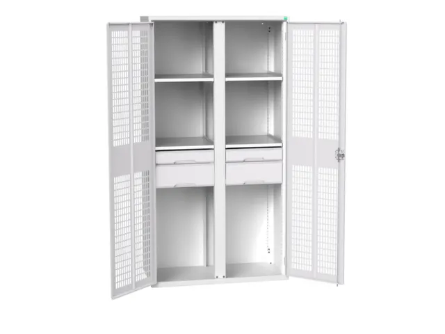 universele kast,HxBxD 2000x1050x550mm,4xStalen bodem,4lade(n)